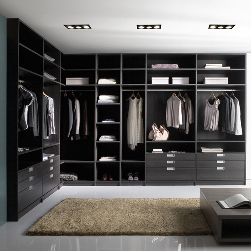 整木家具商務(wù)衣櫥黑色訂制